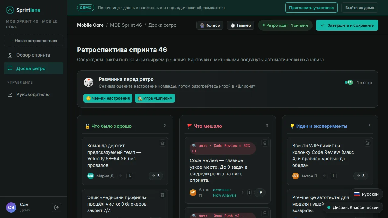 Доска ретро